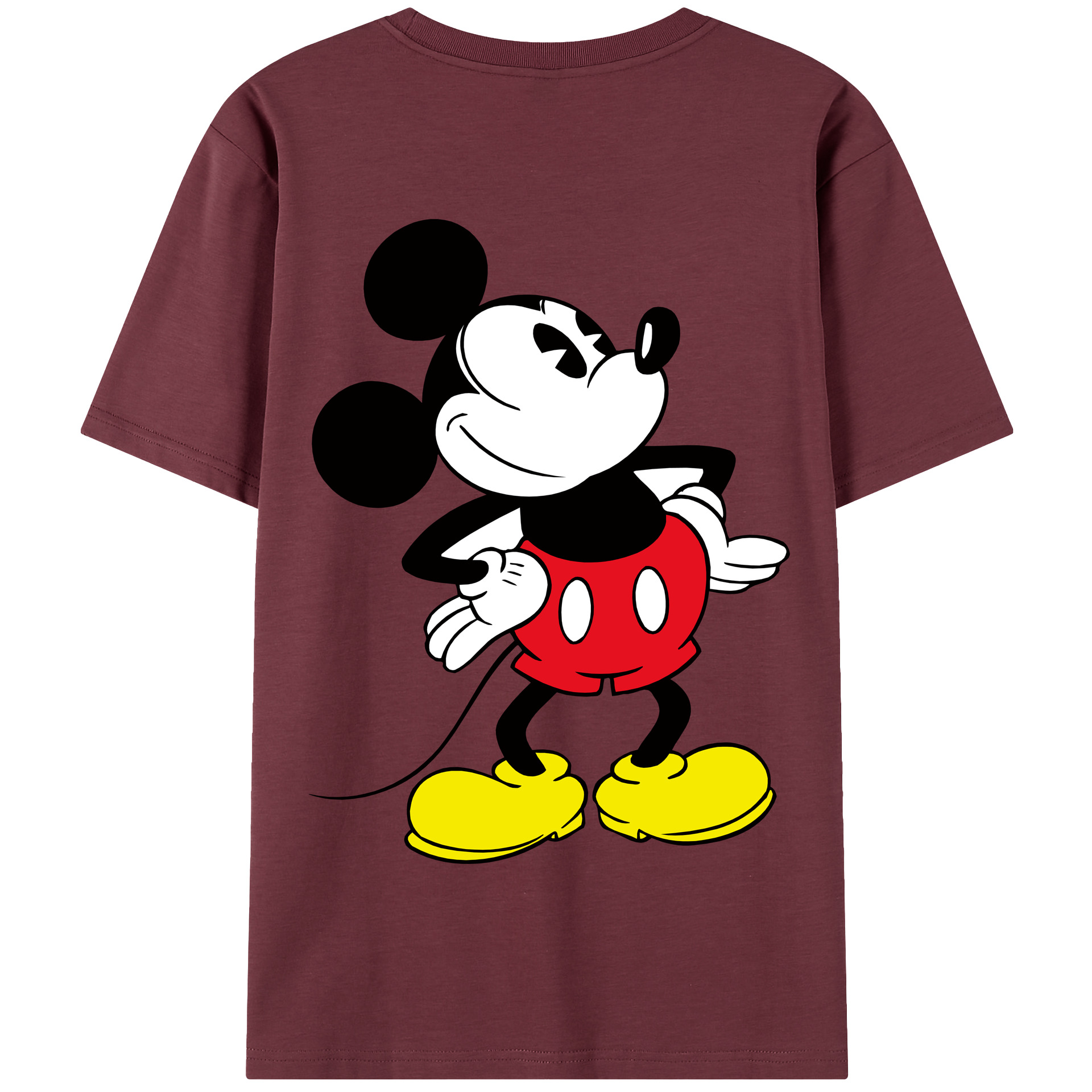 （画像用） ミッキーマウス Mickey Mouse 綿100％半袖Tシャツ（背面プリント）